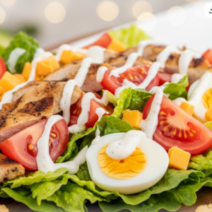Cobb Salad with Chicken served with Milk and a Pear (delivered June 19)