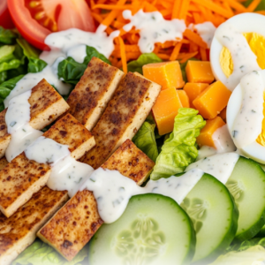 Cobb Salad with Tofu served with Milk and a Pear (delivered June 19) *VEG